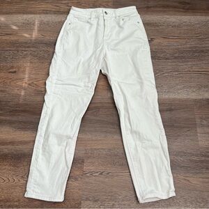 American Eagle White Straight-Leg Jeans Size 0 Short Stretch